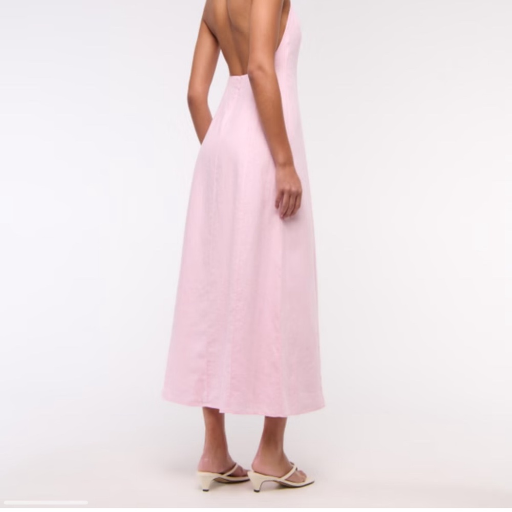 Abercrombie and fitch Premium Linen High-Neck Maxi Dress - Picture 2 of 4